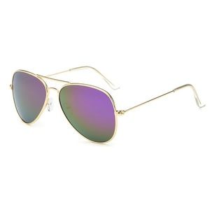 $5     Purple/Green Aviator Sunglasses(SG038C)